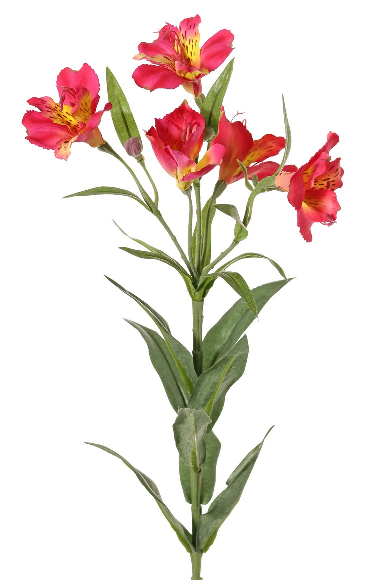 Flores y plantas artificiales mayorista - Top Art Int. | Detailansicht |  rojo | Alstroemeria, astromelia, lirio del Peru, 