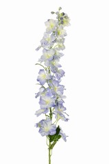 Delphinium (pied d'alouette) 'XL' avec 26 fleurs en polyester, 6 feuilles et 10 bourgeons, 127 cm