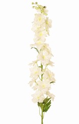Delphinium (pied d'alouette) 'XL' avec 26 fleurs en polyester, 6 feuilles et 10 bourgeons, 127 cm