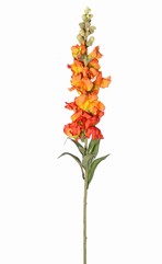 Leeuwenbek (Antirrhinum) XL met 17 polyester bloemen, 16 geflockte knoppen & 8 bladeren, 93 cm