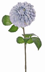 Dahlia (ball shape) 'Beauty in bloom' met 1 bloem (&Oslash; 13 cm) & 9 bladeren (3 sets), 73 cm - RECYCLED