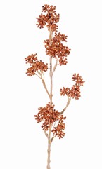 Callicarpa (beautyberry), 7 berry clusters, full plastic, 43 cm
