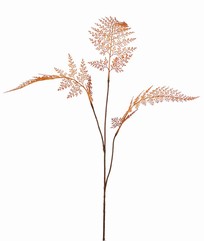 Varentak 'Lace' 3x vertakt met 3 geflockte varenbladeren, 100 cm