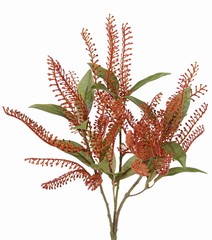 Plastic Pieris spray, 3 clusters & 15 leaves, 40cm